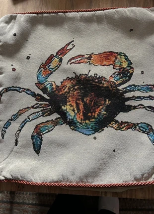 Crab design cushion cover. 17”, condition: Very good, size: 45 x 45 cm, £4.00, £4.90 includes Buyer Protection