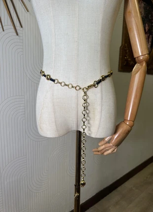 Ceinture chaîne doré et velours noir vintage, estado: Muy bueno, tamaño: Ajustable, 15,00 €, 16,45 € Protección al comprador incluida