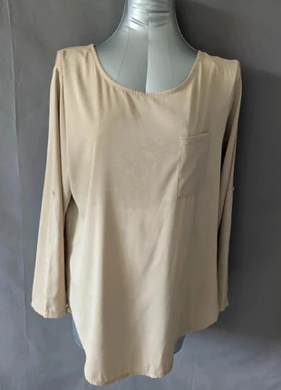 Tunique femme camel beige manches longues retroussables taille XL avec poche et zip au dos, état: Très bon état, taille: XL / 42 / 14, 7,00 €, 8,05 € Protection acheteurs incluse