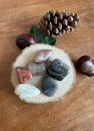 Lot 6 pierres roulées Pierre de Lune • Pierre naturelle, marca: lithotherapie, estado: Novo com etiquetas, €6.00, €7.00 inclui Proteção do Comprador