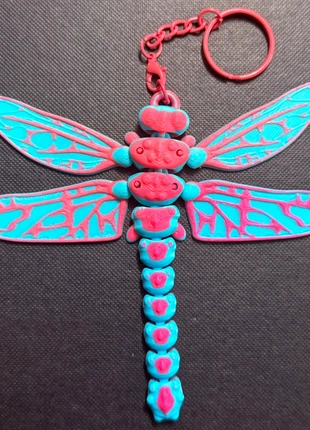 XL Raspberry Blast Dragonfly 3D Printed Jointed Keyring, brand: Alternative, condition: Very good, £3.99, £4.89 includes Buyer Protection Pro
