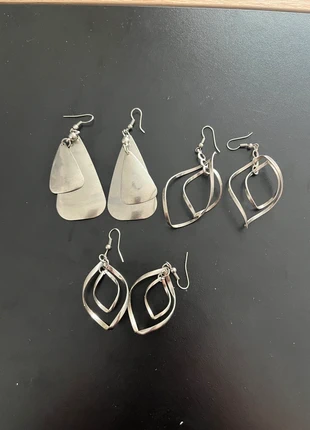 Lot de 3 paires de boucles d’oreille argentées fantaisie femme, merk: sans marque, staat: Goed, € 2,00, € 2,80 inclusief Kopersbescherming