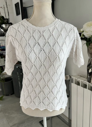 T-shirt broderie transparence,, marque: cukier, état: Très bon état, taille: M / 38 / 10, 8,00 €, 9,10 € Protection acheteurs incluse