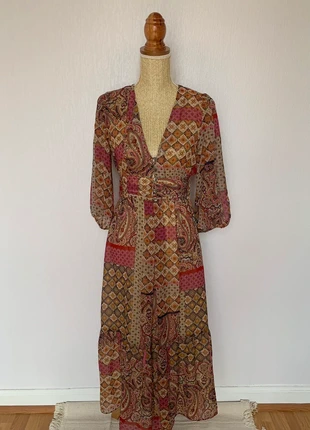 Robe longue multicolore à motifs - Zara - S, brand: Zara, condition: Very good, size: S / 36 / 8, €14.90, €16.35 includes Buyer Protection