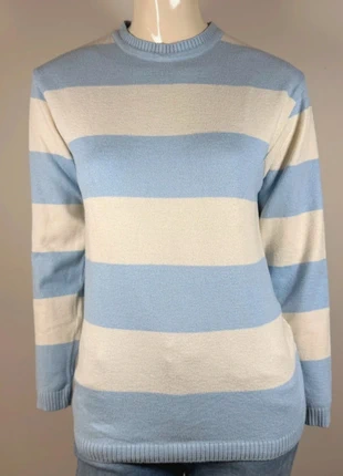 Blue striped sweater for women, cosy casual style, marque: Vintage Dressing, état: Très bon état, taille: S / 36 / 8, 11,90 €, 13,20 € Protection acheteurs incluse