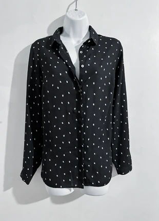 Black Patterned Shirt/Blouse, brand: Papaya, condition: Very good, size: L / UK 16-18, £10.00, £11.20 includes Buyer Protection