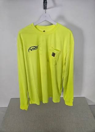 Carhartt T-shirt hiver manches longues jaune fluo Relaxed Fit Force homme L – excellent état (n°3), marca: Carhartt, estado: Muy bueno, tamaño: L, 15,00 €, 16,45 € Protección al comprador incluida