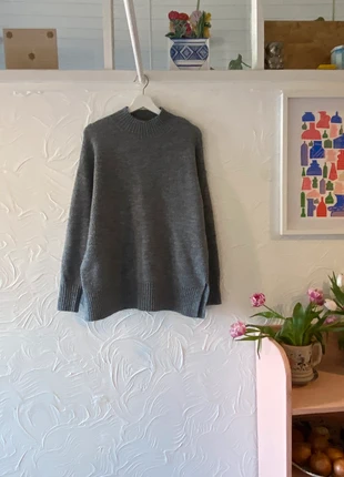 Oversized grey jumper high neck, brand: The Unbranded Brand, condition: Satisfactory, size: M / 10, £1.00, £1.75 includes Buyer Protection