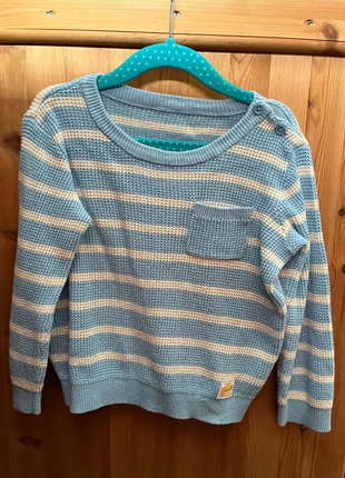 Dunnes Striped Jumper | Sky Blue & White | 2–3 Years (98 cm on label), brand: Dunnes Stores, condition: New without tags, size: 24-36 months / 92 cm, €3.00, €3.85 includes Buyer Protection