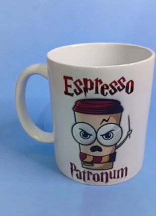 Taza Harry Potter "Espresso Patronum" meme, estado: Muy bueno, 6,00 €, 7,00 € Protección al comprador incluida