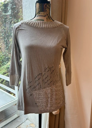 Khujo Longshirt mit Pailletten & Schriftzug – Größe S, marke: khujo, zustand: Sehr gut, größe: S / 36 / 8, 7,00 €, 7,55 € inklusive Vinted-Käuferschutz