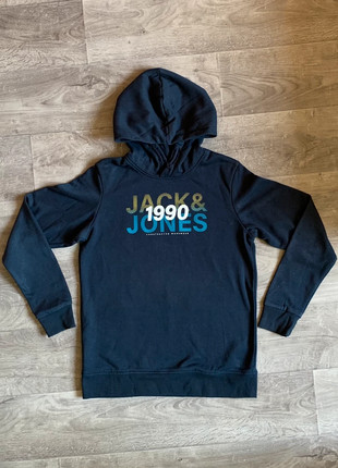 Hoodi Jack & Jones bleu à capuche taille 14 ans, marque: Jack & Jones, état: Très bon état, taille: 14 ans / 164 cm, 5,00 €, 5,95 € Protection acheteurs incluse