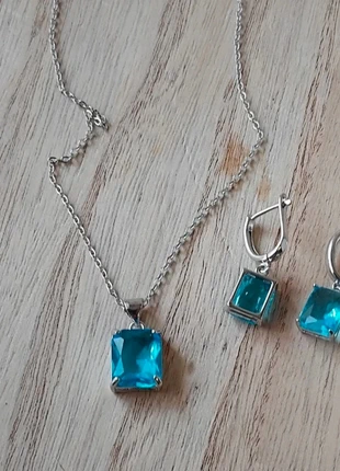 Collar con colgante y pendientes de plata de Ley 925, merk: Plata, staat: Nieuw met prijskaartje, € 10,00, € 11,20 inclusief Kopersbescherming Pro