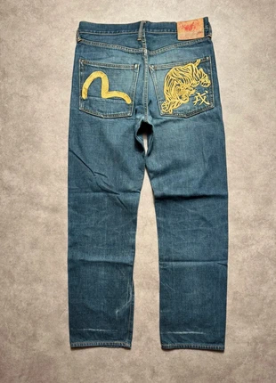 RARE Jeans Baggy japanese denim selvedge Evisu Seagull Genes Embroidery Tiger - 32 (S/M), brand: Evisu, condition: Very good, size: W32, €125.00, €131.95 includes Buyer Protection