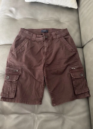 Kiabi Brown Cargo Shorts – Size XXS/12Y (Comfort Fit), merk: Kiabi, staat: Heel goed, maat: 12 jaar / 152 cm, € 1,49, € 2,26 inclusief Kopersbescherming