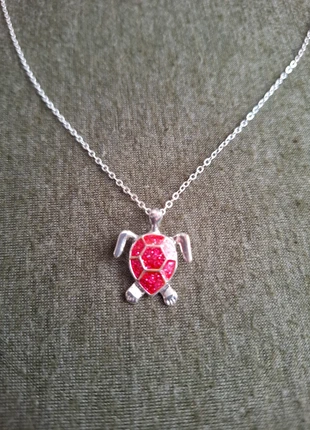Silver Tone Pink Turtle Necklace 🐢, condition: New without tags, £4.00, £4.90 includes Buyer Protection