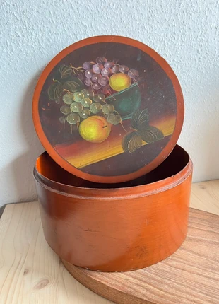 Houten opbergdoos met houten deksel, marca: Vintage Love, estado: Muito bom, €12.95, €14.30 inclui Proteção do Comprador