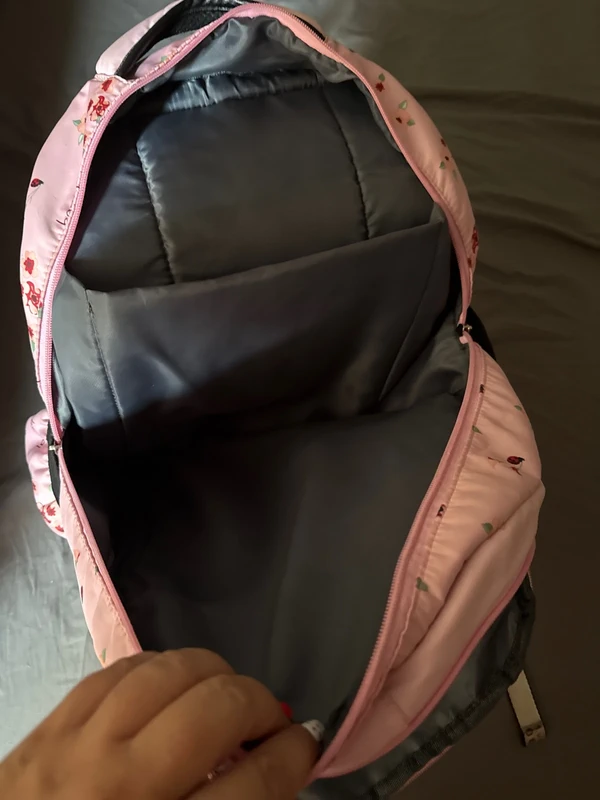Cartable rose fleuri - photo numéro 3