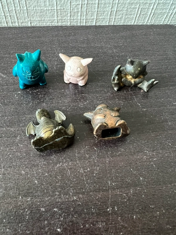 Rare : Pokémon Metal Figures vintage – Lot 5 figurines (Gengar, Pikachu, Abra, Dracolosse, Raichu)