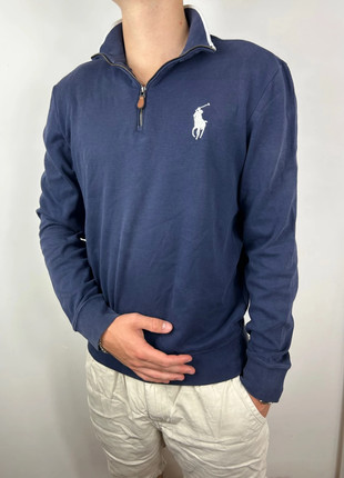 Pull / Sweat / Quart zip / Half zip Ralph Lauren bleu marine gros logo blanc S chic old money (golf), marke: Ralph Lauren, zustand: Sehr gut, größe: S, 49,00 €, 52,15 € beinhaltet Vinted-Käuferschutz Pro