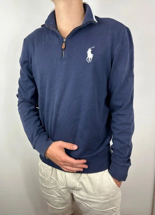 Pull / Sweat / Quart zip / Half zip Ralph Lauren bleu marine gros logo blanc S chic old money (golf), marque: Ralph Lauren, état: Très bon état, taille: S, 39,00 €, 41,65 € Protection acheteurs (Pro) incluse