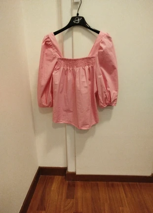 Top rosa con maniche a sbuffo H&M, marque: H&M, état: Très bon état, taille: XS / 34 / 6, 4,00 €, 4,90 € Protection acheteurs incluse