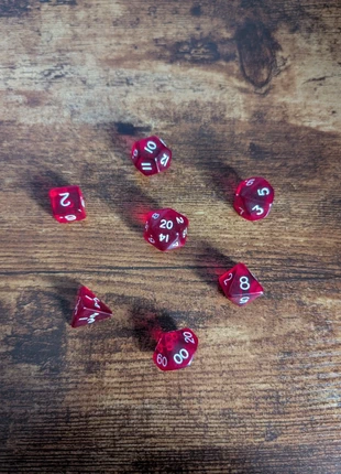 Red Poly D&D Dice Set, brand: Unbranded, condition: New without tags, £3.50, £4.38 includes Buyer Protection