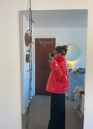 Red puffer jacket very unique, brand: NO LABEL, condition: New without tags, size: L / UK 16-18, £10.00, £11.20 includes Buyer Protection