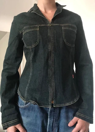 cool vintage 90s 00s fitted denim jeans zipper zip up longsleeve fall transition jacket, marque: denim zipper, état: Bon état, taille: M / 38 / 10, 38,00 €, 40,60 € Protection acheteurs incluse