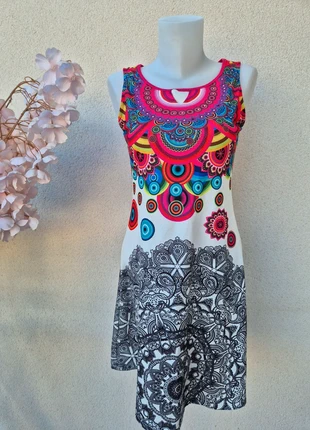 Robe courte multicolore pour femme - 101 idées - Taille S/M, marque: 101 idees, état: Très bon état, taille: S / 36 / 8, 13,00 €, 14,35 € Protection acheteurs incluse