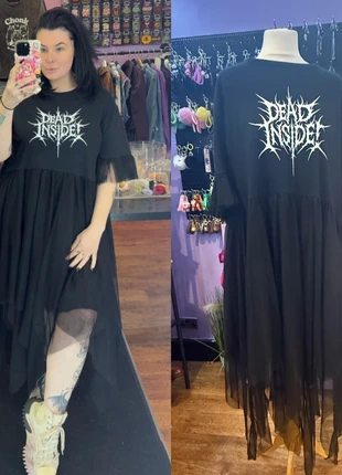 Dead inside deathcore style fairy hem asymmetrical dress size extra large, brand: Alchemy Amber apparel, condition: New without tags, size: 4XL / 20, £55.00, £58.45 includes Buyer Protection Pro