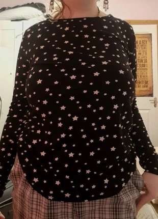 Long sleeved black starry top, brand: Atmosphere, condition: New without tags, size: S / 36 / 8, €6.00, €7.00 includes Buyer Protection