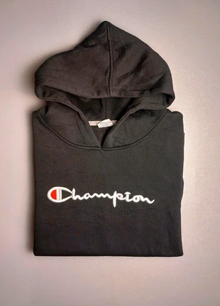 Sweat à capuche Champion noir vintage logo brodé – Taille M, marca: Champion, estado: Muy bueno, tamaño: M, 20,00 €, 21,70 € Protección al comprador incluida