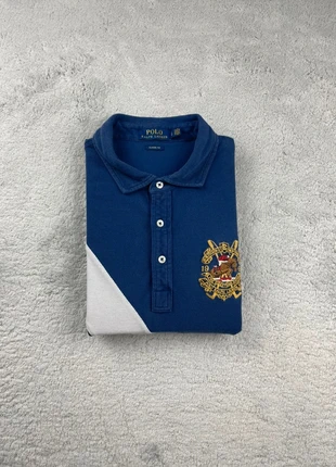 Polo manche courte Classic Fit - Polo Ralph Lauren - Bleu / Blanc / Rouge logo brodé - L Homme, marca: Polo Ralph Lauren, estado: Muito bom, tamanho: L, €24.90, €26.85 inclui Proteção do Comprador