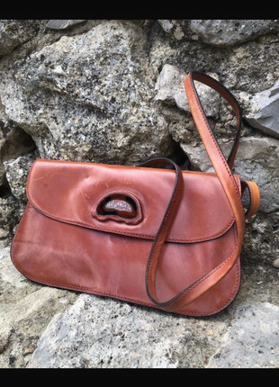 Sac vintage cuir et pierre d’agate, marque: Vintage Dressing, état: Bon état, 18,00 €, 19,60 € Protection acheteurs incluse