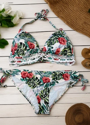 Maillot de bain 2 pièces tropical - XL Dag Adom, marque: Dag Adom, état: Neuf avec étiquette, taille: XL / 42 / 14, 21,95 €, 23,75 € Protection acheteurs (Pro) incluse