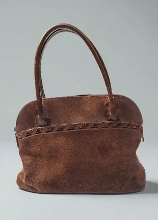 Sac main vintage cuir marron daim doré automne hiver, marque: Vintage, état: Très bon état, 10,00 €, 11,20 € Protection acheteurs incluse