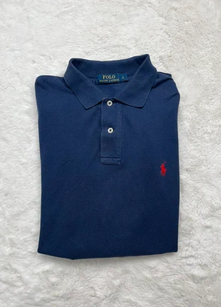 Polo Ralph Lauren longue manche bleu logo rouge - L, marca: Ralph Lauren, estado: Muito bom, tamanho: L, €19.90, €21.60 inclui Proteção do Comprador