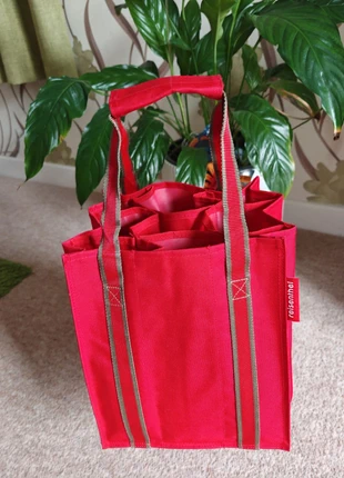 Reisenthel Red & Gold Polyester Bottle Bag – Holds Up to 9 Bottles, brand: Reisenthel, condition: New without tags, £14.99, £16.44 includes Buyer Protection