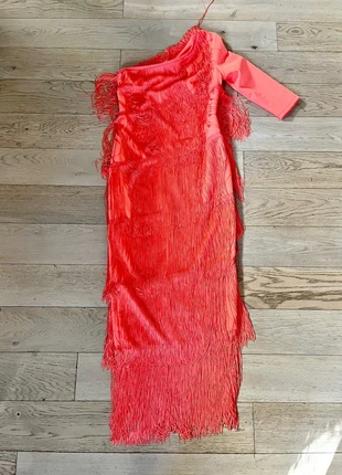 Robe événement cocktail flamenco frange maxi dress anniversaire robe de soirée, marca: santana pires, estado: Novo sem etiquetas, tamanho: M / 38 / 10, €199.99, €210.69 inclui Proteção do Comprador