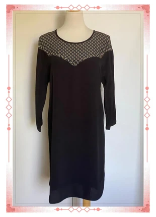 Robe Sandro chic crew neck noir manches 3/4 Taille 1, marke: Sandro, zustand: Sehr gut, größe: S / 36 / 8, 39,90 €, 42,60 € inklusive Vinted-Käuferschutz