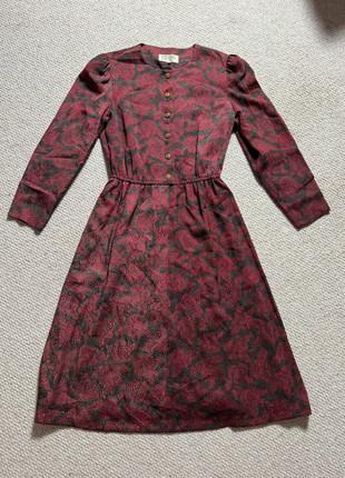 Vintage Red and Burgundy Autumnal Dress, condition: Very good, size: S / 8, £45.00, £47.95 includes Buyer Protection