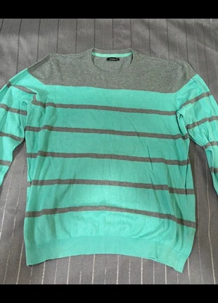 Pull homme à rayures menthe et gris L, merk: Extenso, staat: Heel goed, maat: L, € 2,00, € 2,80 inclusief Kopersbescherming