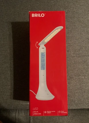 Lampe de chevet LED Brilo tactile avec horloge, thermomètre et calendrier – Neuve, merk: brilo, staat: Nieuw met prijskaartje, € 25,00, € 26,95 inclusief Kopersbescherming