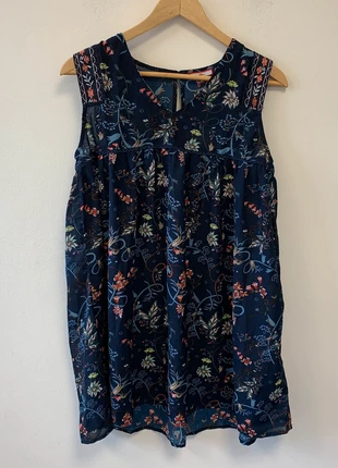 Joe Browns Blue Floral Top Tunic (57108,G2), brand: Joe Browns, condition: New with tags, size: L / UK 16-18, £7.00, £8.05 includes Buyer Protection Pro
