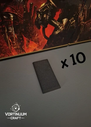 Socles rectangulaires 25x50mm, LOT DE 10, en PLA noir. Pour divers jeux, Oldworld, Warhammer., brand: Vortinuum, condition: New without tags, €3.00, €3.85 includes Buyer Protection Pro