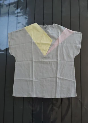 T-shirt gris/jaune/rose, marque: sansnom., état: Très bon état, taille: M / 38 / 10, 2,00 €, 2,80 € Protection acheteurs incluse