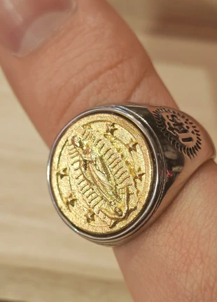 Large Bague Vierge Marie Plaqué Or, brand: histoire d'or, condition: Very good, size: 20.6 mm Ø, €22.00, €23.80 includes Buyer Protection