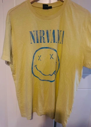 Yellow and blue Nirvana t-shirt, brand: Nirvana, condition: Very good, size: L / UK 16-18, £8.00, £9.10 includes Buyer Protection