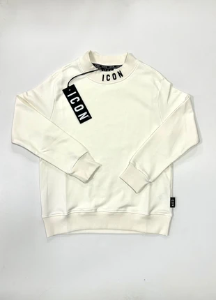 Icon Felpa Girocollo Hoodie White Bianco Black Nero Sweather con Ricamo Logo Taglia XL, marke: ICON, zustand: Neu, mit Etikett, größe: XL, 74,90 €, 79,35 € beinhaltet Vinted-Käuferschutz Pro